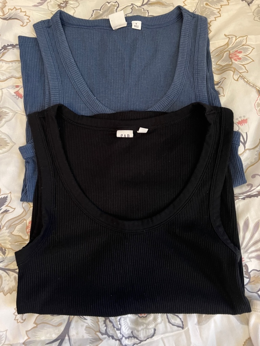 2/$7 bundle deal - GAP Ribbed Tank Tops in Black & Slate Blue